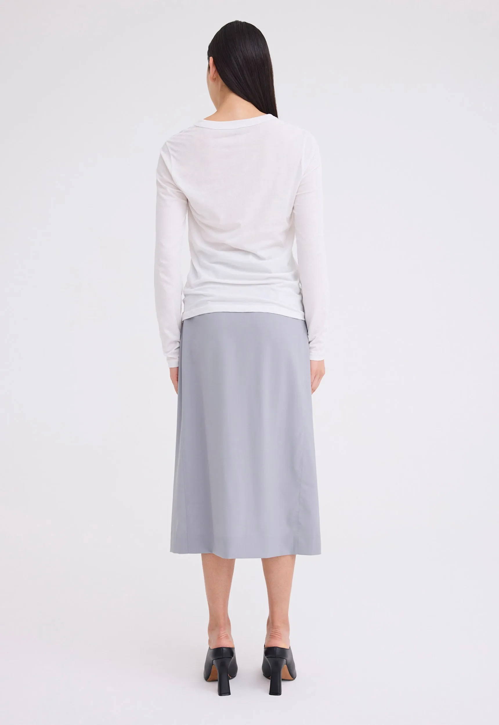 Davies Long Sleeve Tee - Ghost White