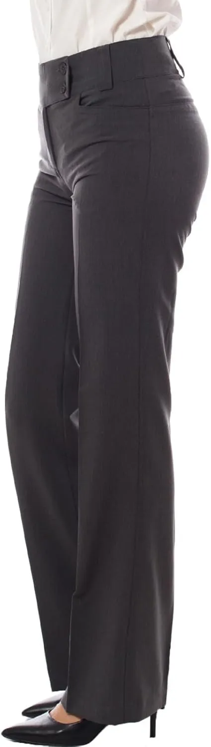 Design by Olivia Women's Relaxed Boot-Cut Office Pants Trousers Slacks