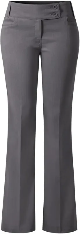 Design by Olivia Women's Relaxed Boot-Cut Office Pants Trousers Slacks