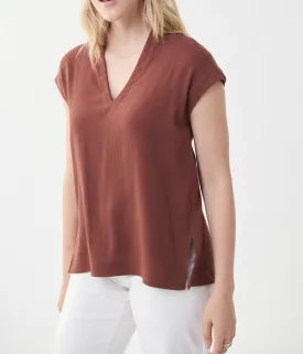 Dolman Sleeve V-Neck Top