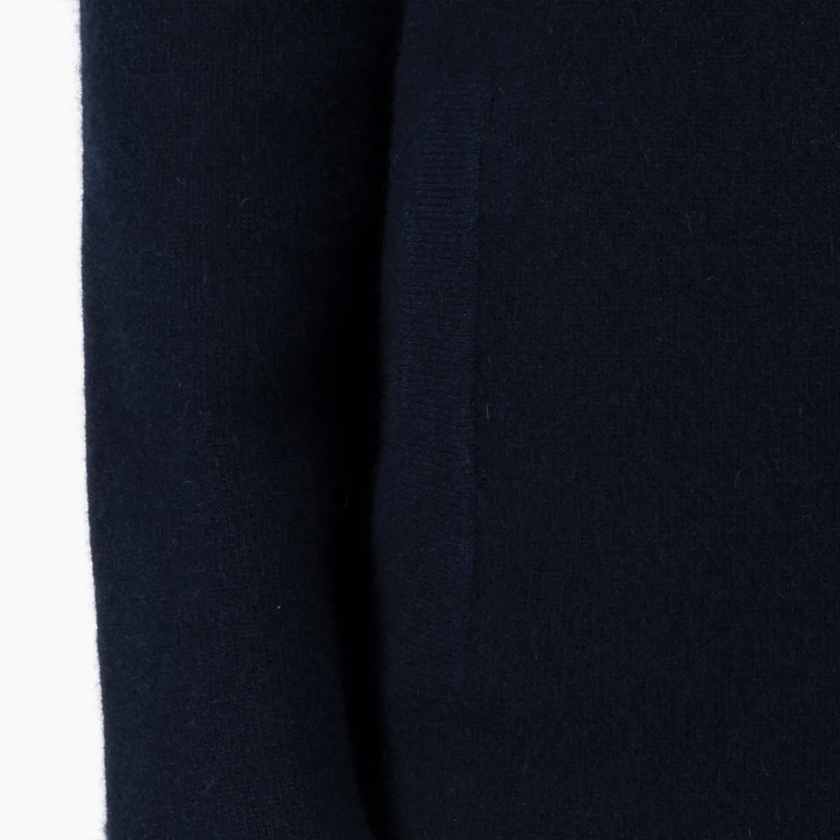 Double Collar Zip Front Cardigan in Navy