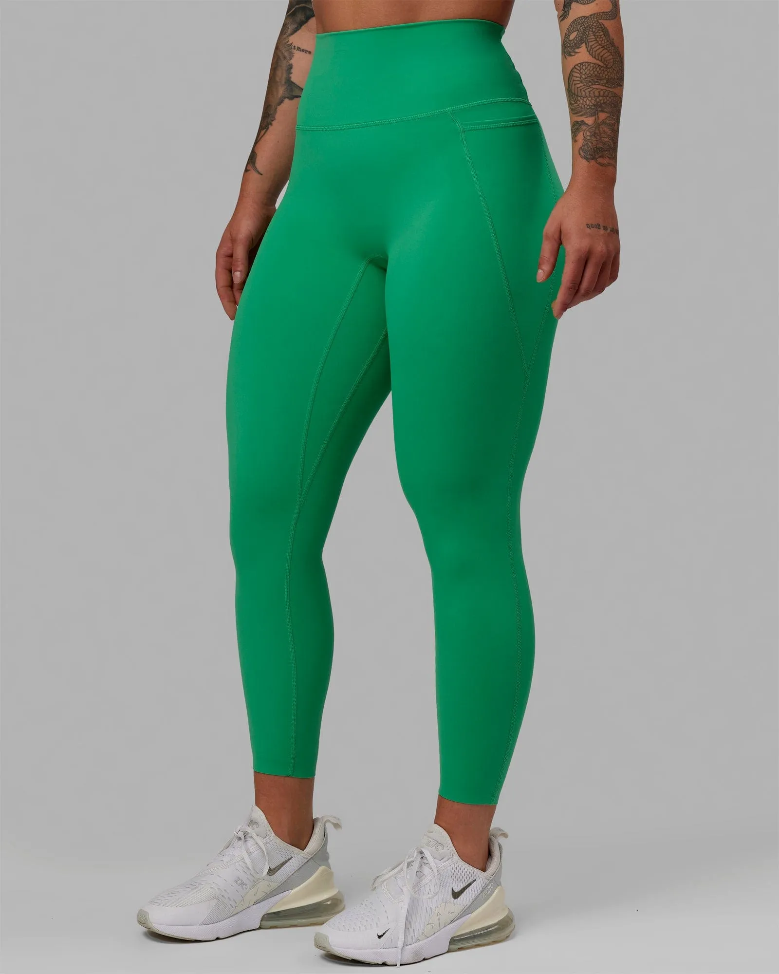 Elixir 7/8 Length Leggings With Pockets - Holly Green