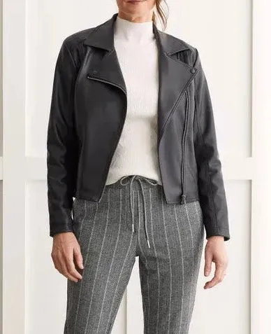 FAUX LEATHER BIKER JACKET