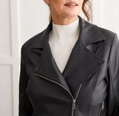 FAUX LEATHER BIKER JACKET