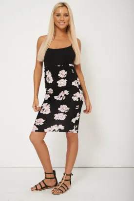 Floral Midi Textured Skirt