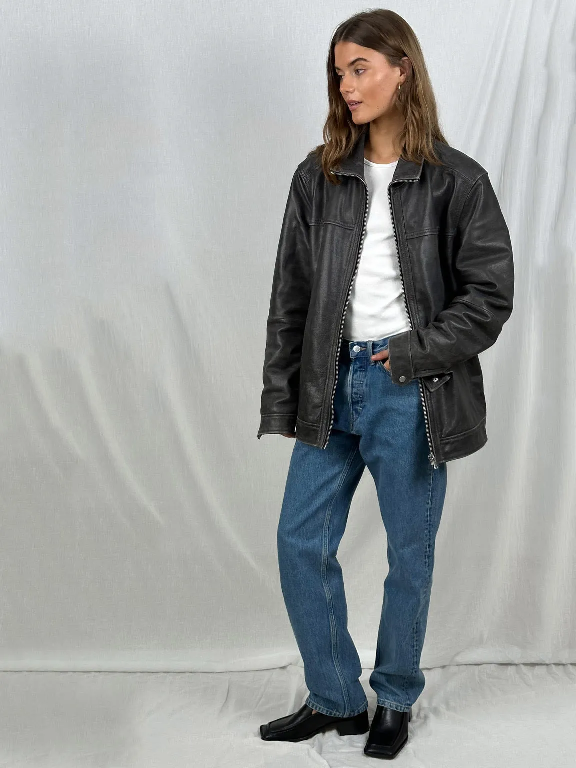 FLOYD LEATHER JACKET - BLACK