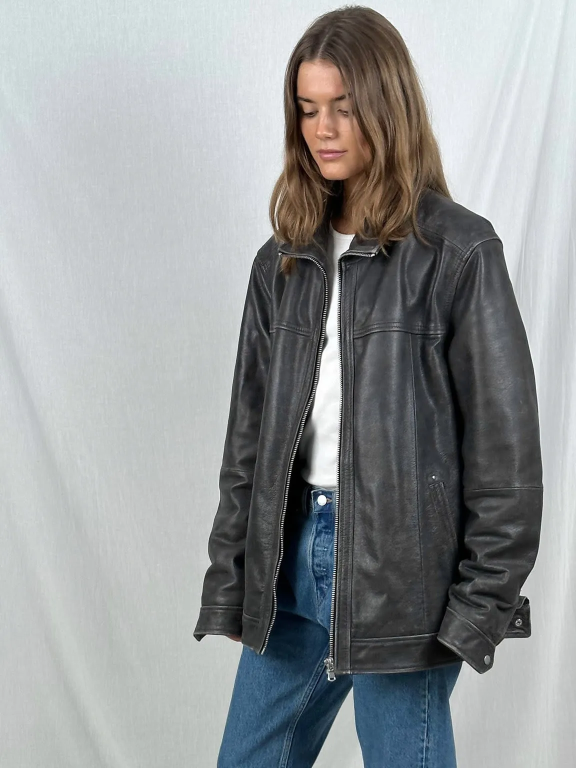 FLOYD LEATHER JACKET - BLACK
