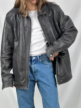 FLOYD LEATHER JACKET - BLACK