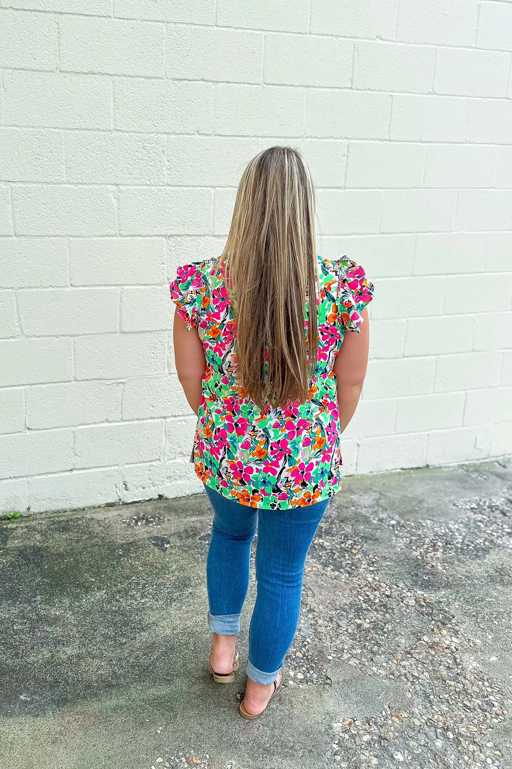 Garden At Night Floral Top
