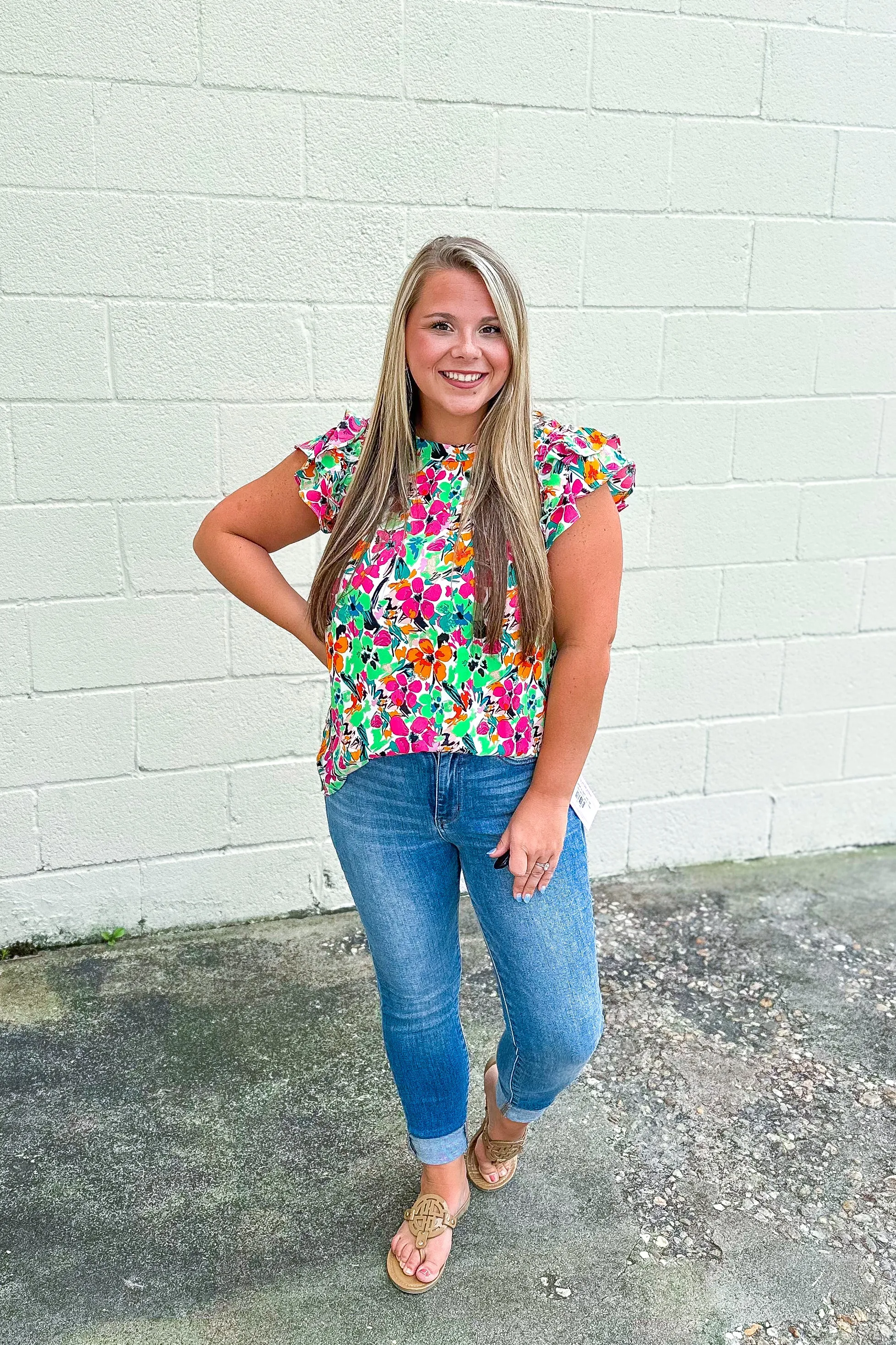 Garden At Night Floral Top
