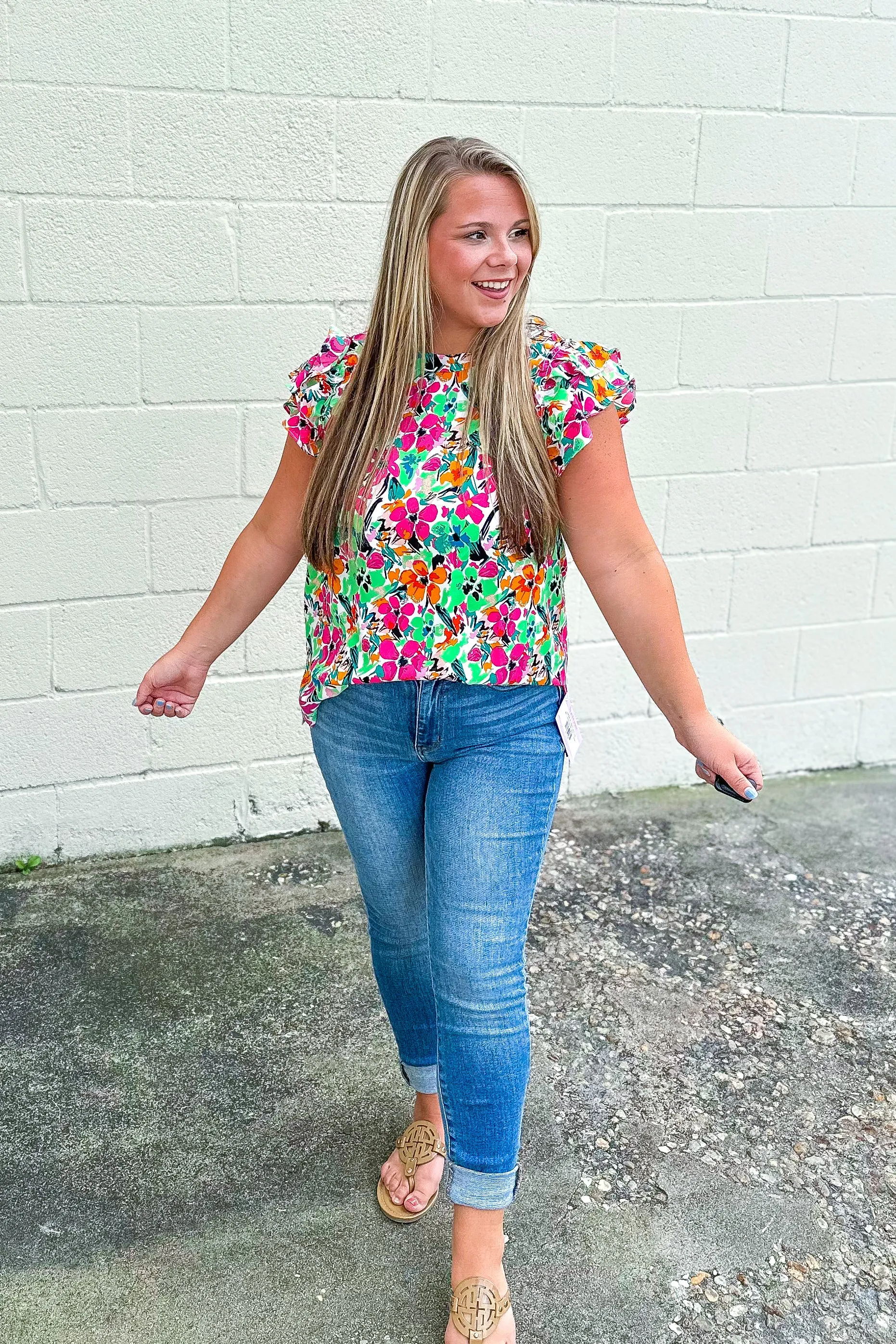 Garden At Night Floral Top