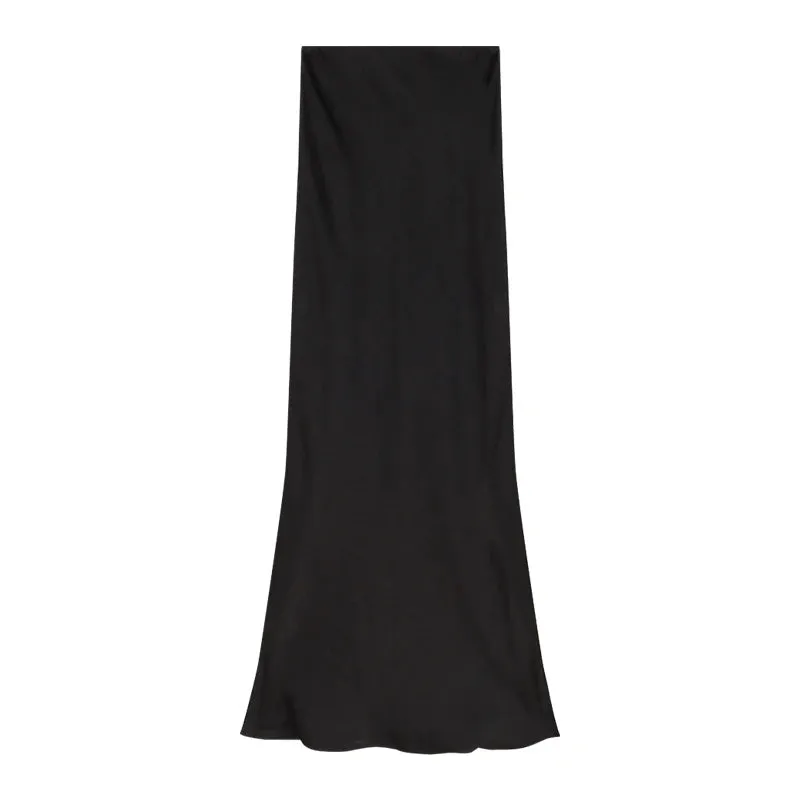 Girlary 2024 Summer New High Street 3d Flower Backless Sexy Irregular Camisole Women   High Waist Casual Mid-length Skirt Two-piece Suit