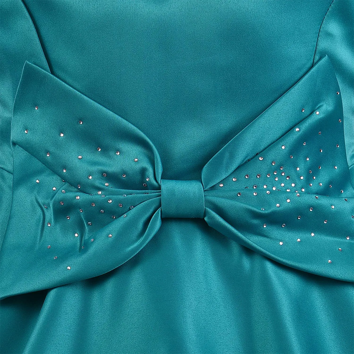 Girls A-line Sleeveless Satin dress