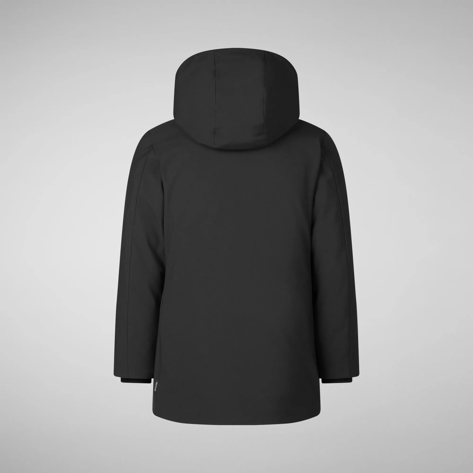 Girls' hooded parka Ally in black