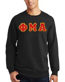 Greek Letter Crewneck - Black (Printed)