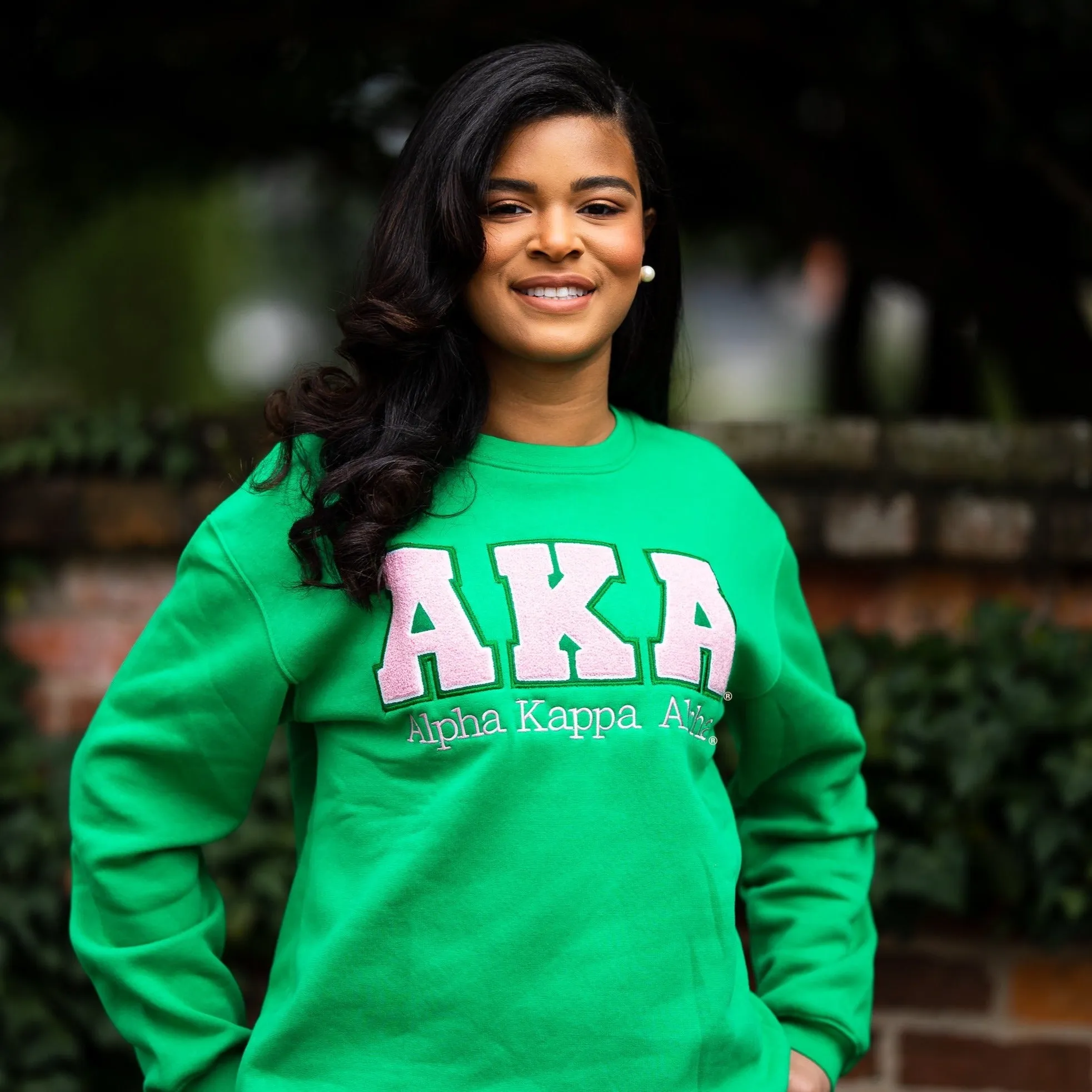 Green Vintage Light Pink AKA Sweatshirt (Unisex Sizing)