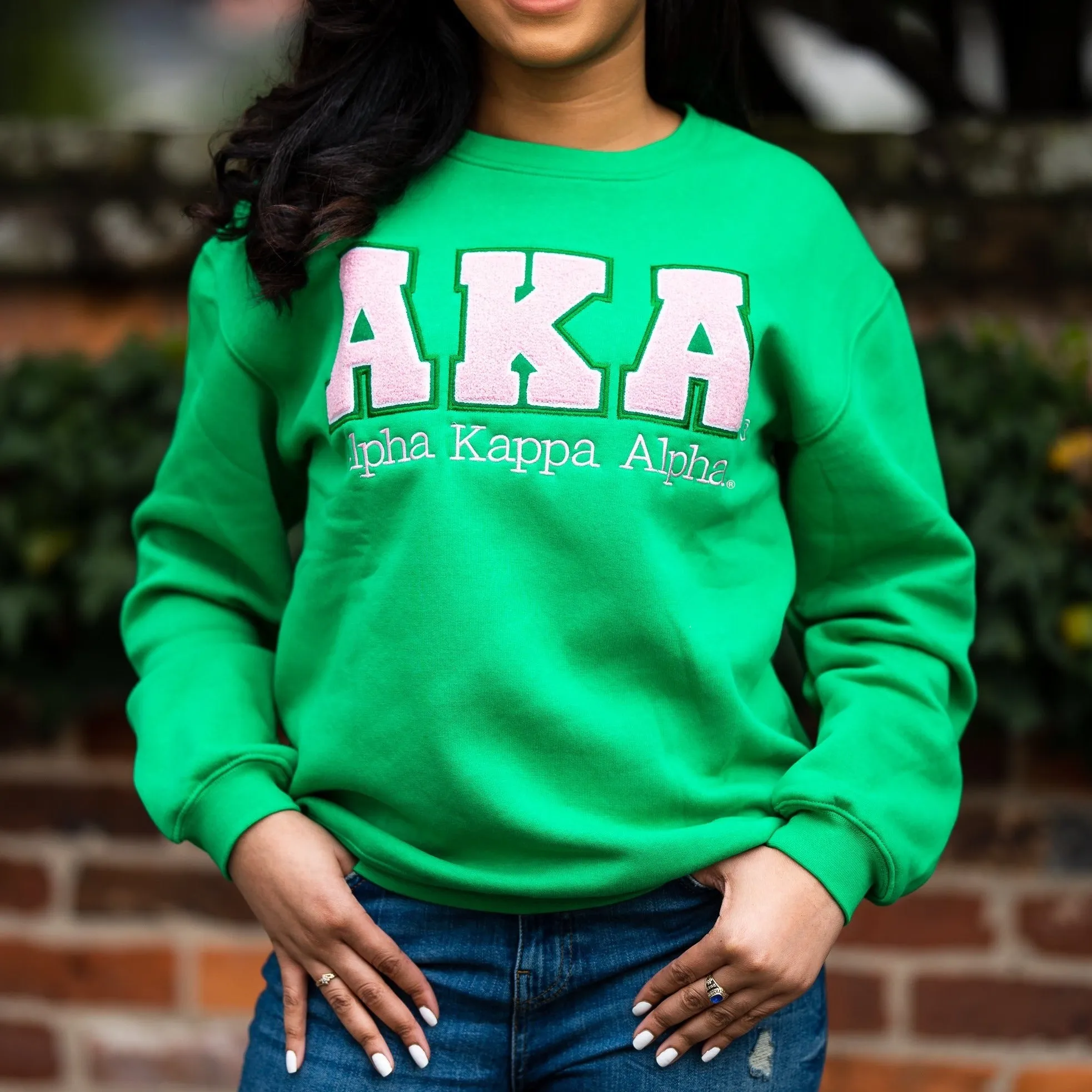 Green Vintage Light Pink AKA Sweatshirt (Unisex Sizing)
