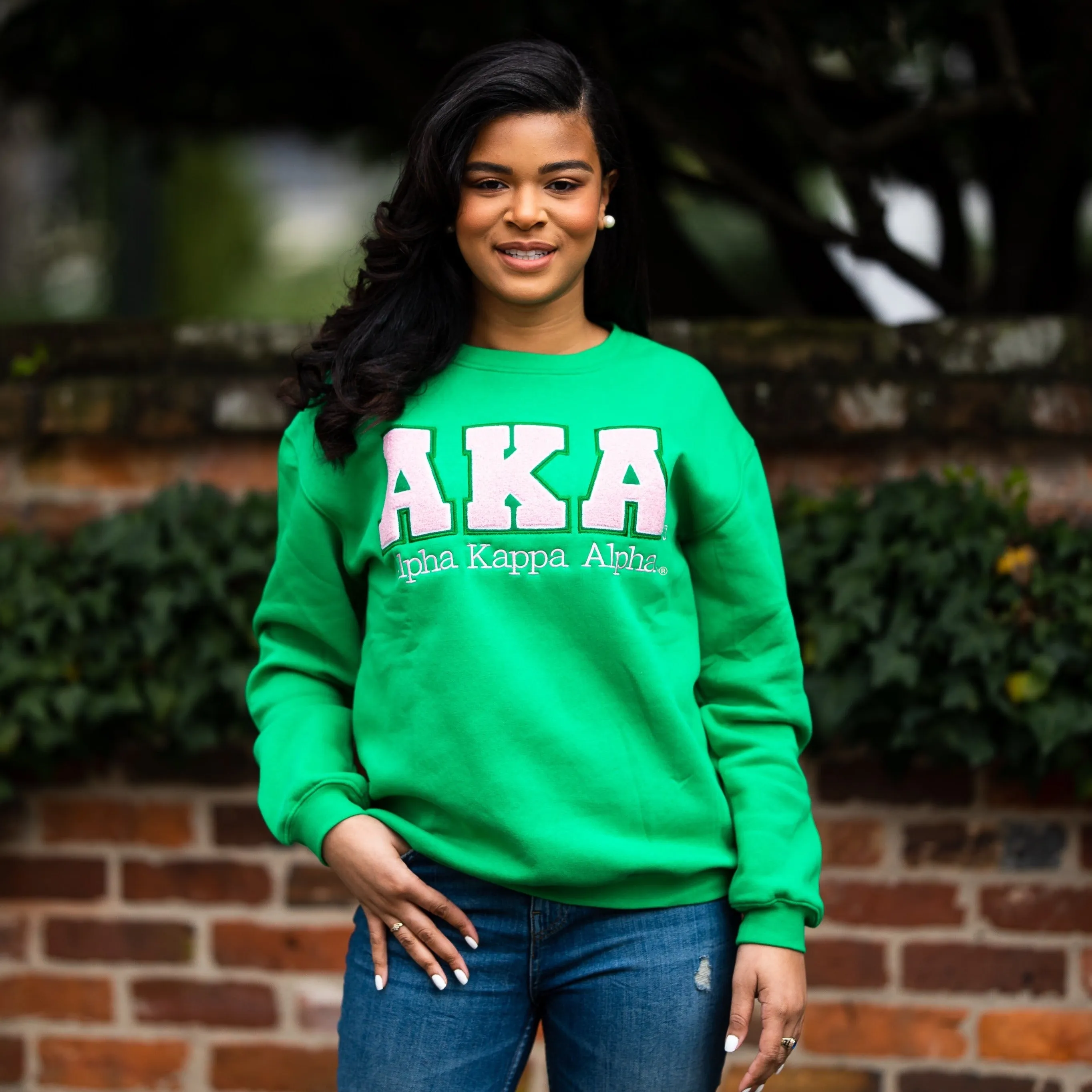 Green Vintage Light Pink AKA Sweatshirt (Unisex Sizing)