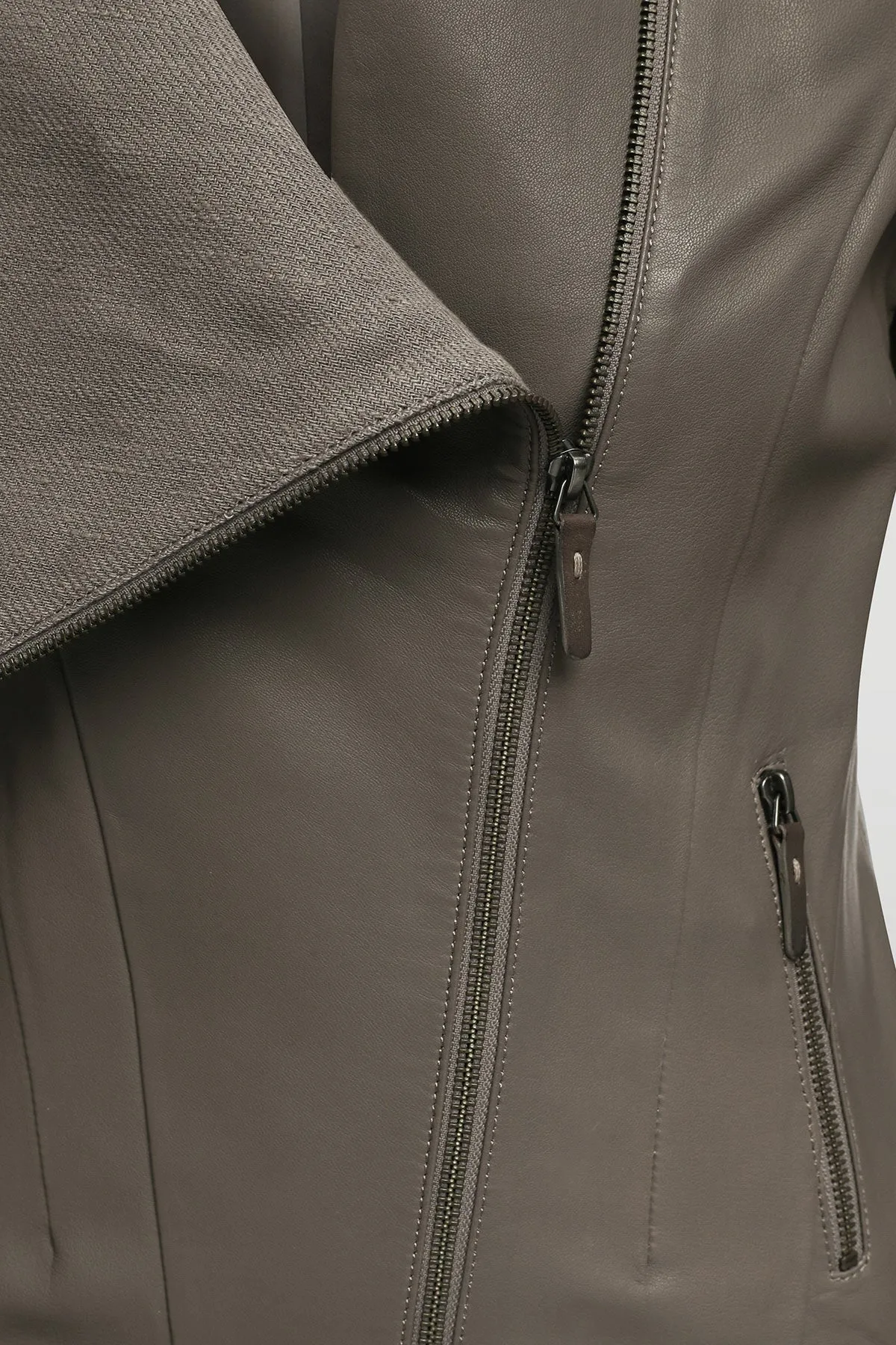 Grey Leather Jacket