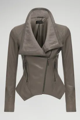 Grey Leather Jacket