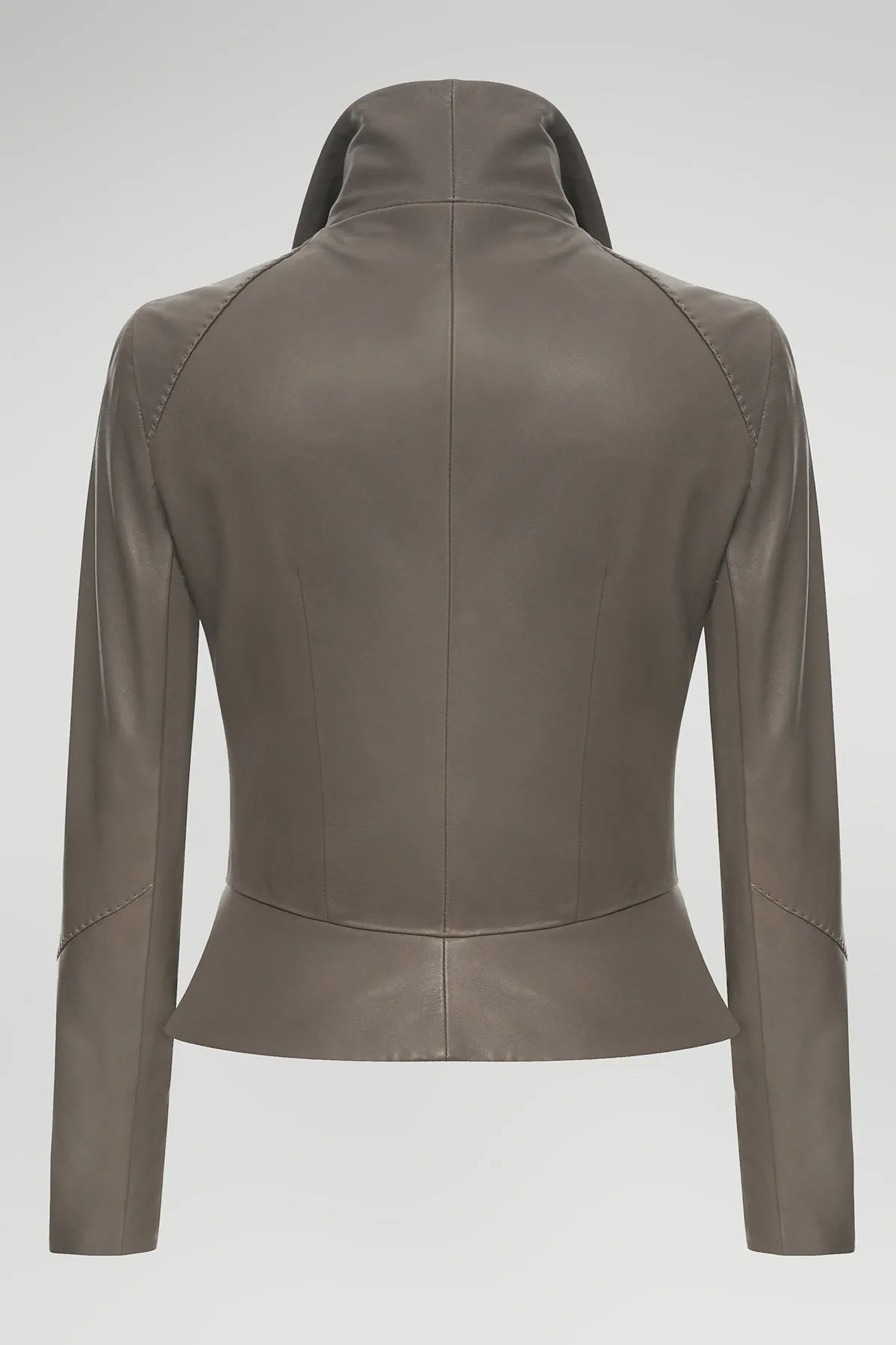 Grey Leather Jacket