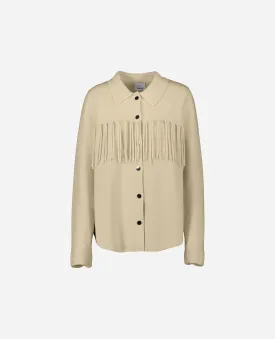 Hemd aus Cashmere-Mischung in Beige