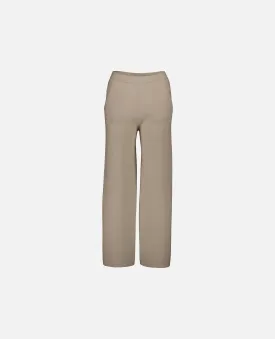 Hose aus Cashmere-Mischung in Beige - Lockerer Schnitt