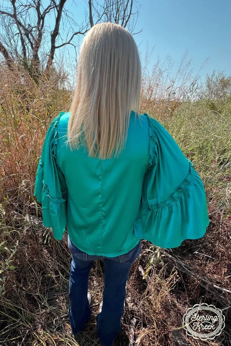 Into The Night Teal Top