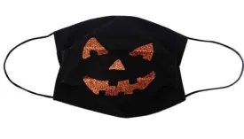 Jack-O-Lantern Pumpkin Face Fabric Face Mask (Adult/Child)