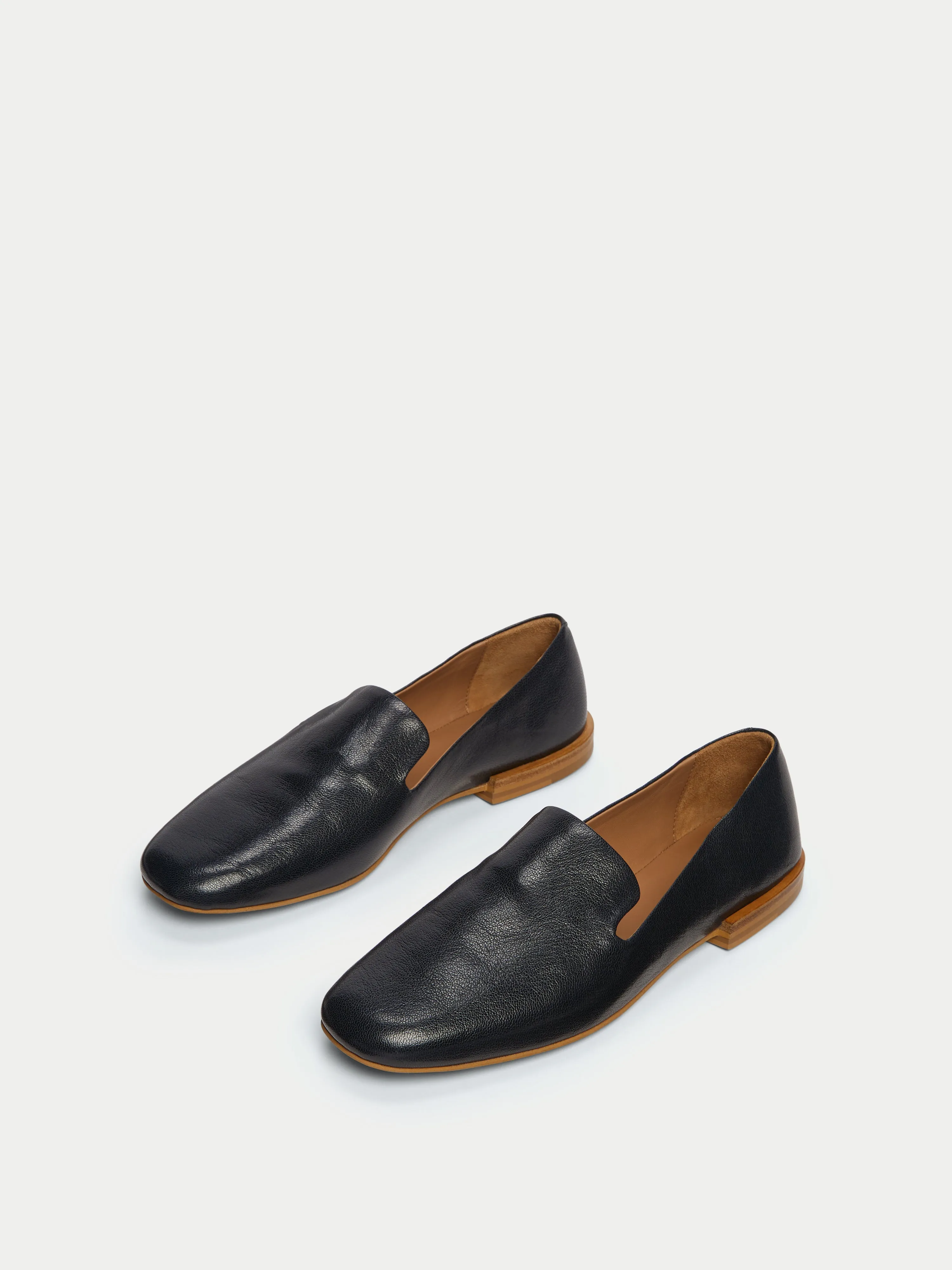Jane Soft Leather Flat | Blue