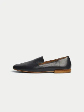 Jane Soft Leather Flat | Blue