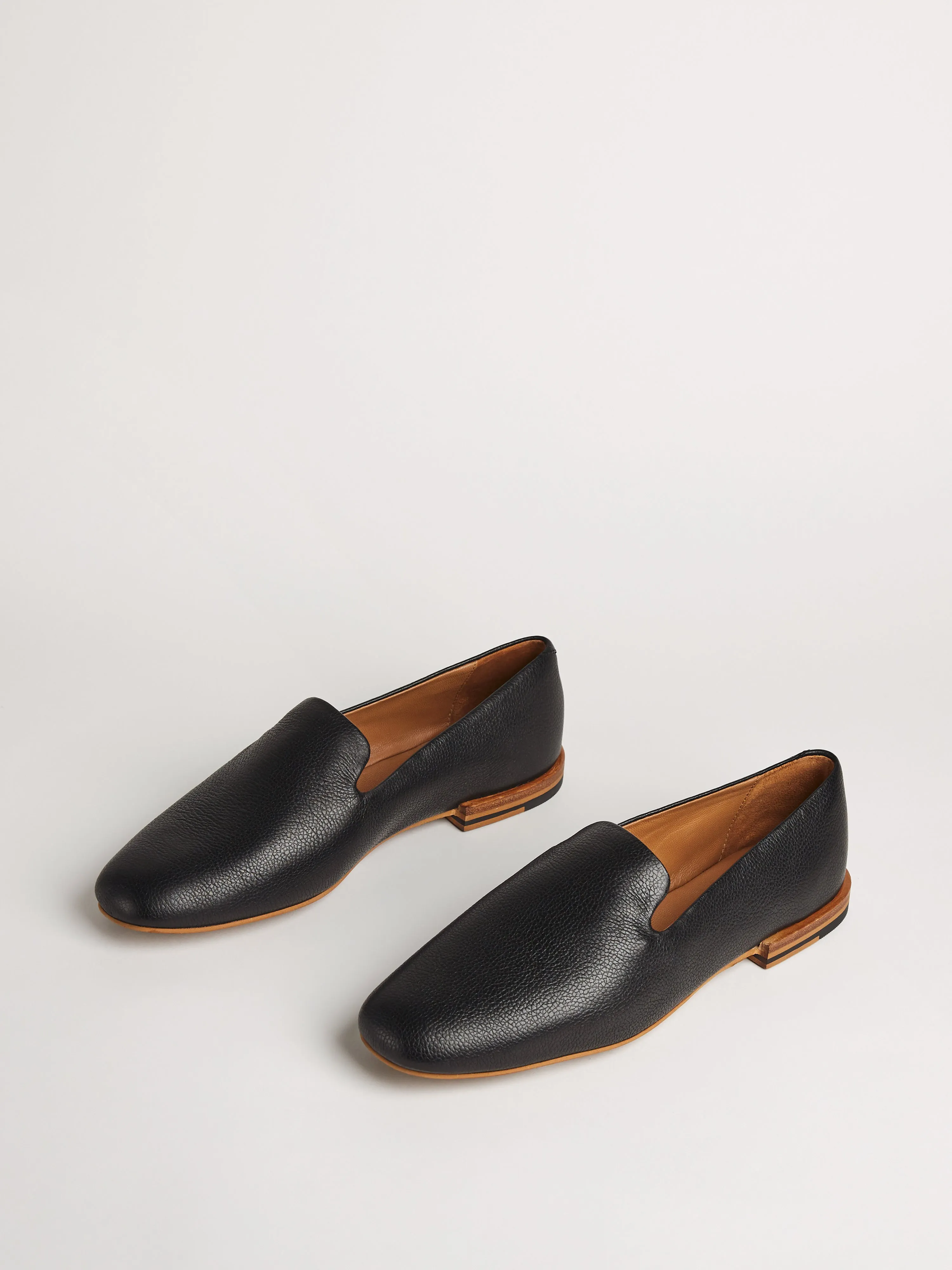 Jane Soft Leather Flat | Blue