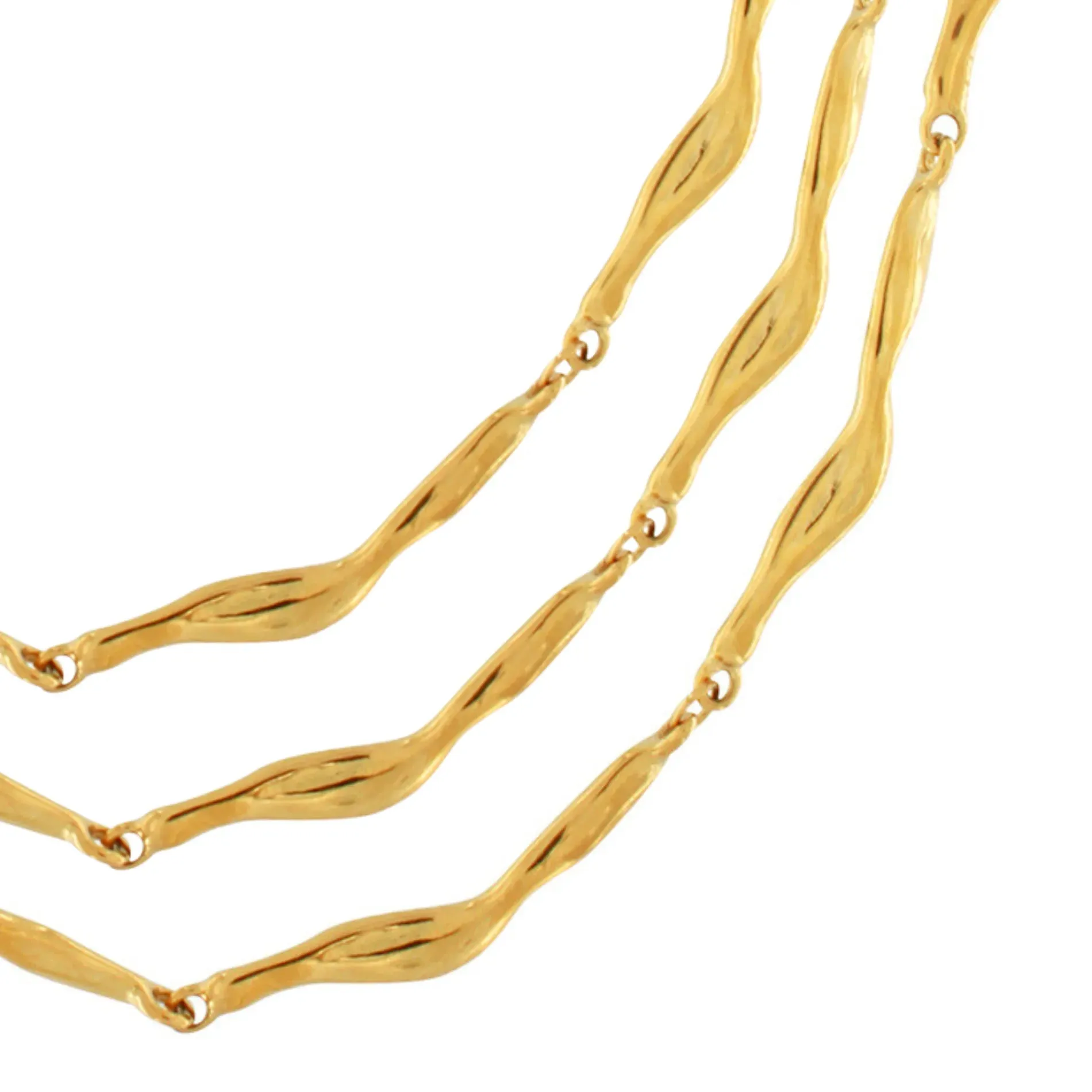 Joy Waterproof Short Organic Link Necklace 18K Gold Plating