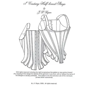JP Ryan 18th Century Half Boned Stays With Straps