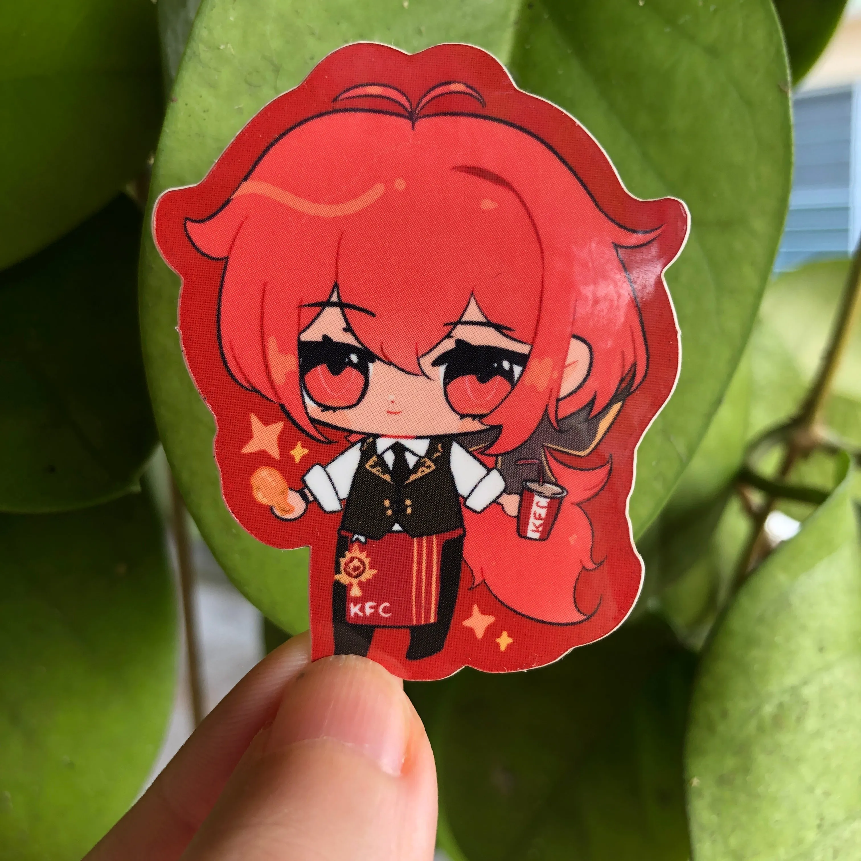 KFC red butler sticker