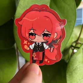 KFC red butler sticker
