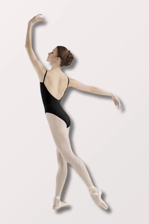Ladies Sissone Low Back Camisole Leotard - Black