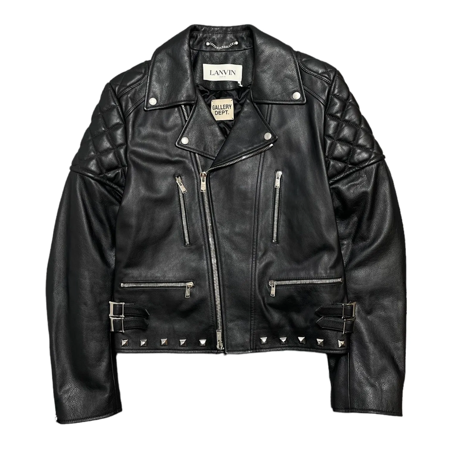 Lanvin x Gallery Dept. Leather Biker Jacket Black Pre-Owned