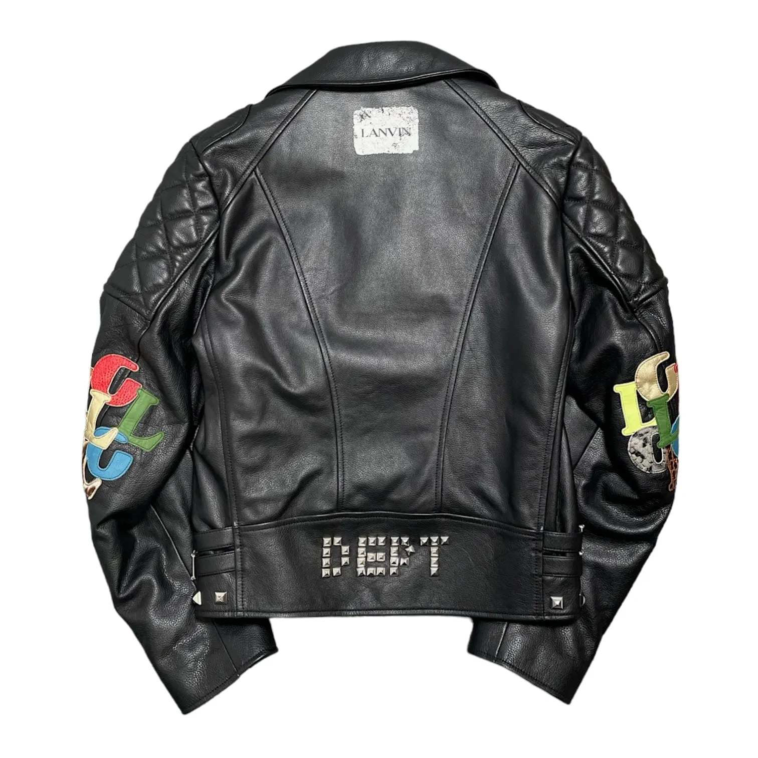Lanvin x Gallery Dept. Leather Biker Jacket Black Pre-Owned