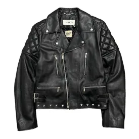 Lanvin x Gallery Dept. Leather Biker Jacket Black Pre-Owned