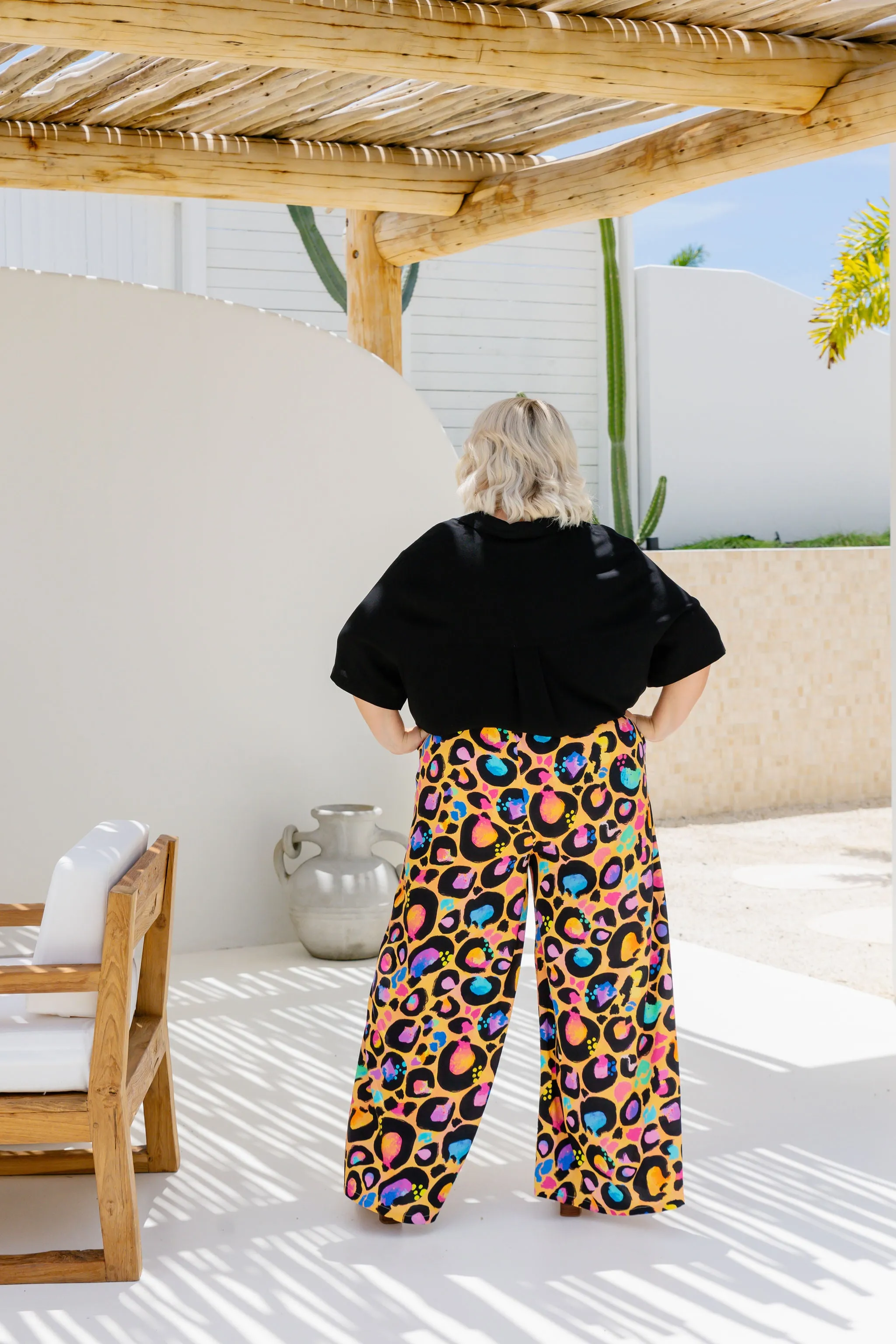 Larsa Wide Leg Pants in Passion Leopard by Kasey Rainbow