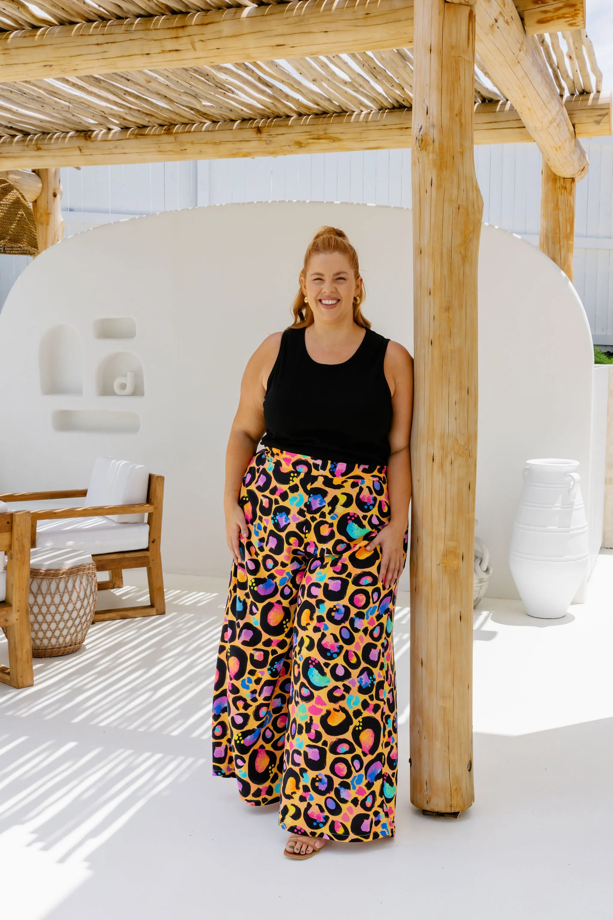 Larsa Wide Leg Pants in Passion Leopard by Kasey Rainbow