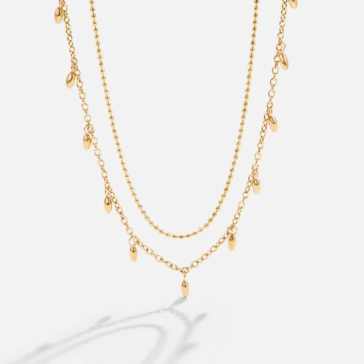 Lena Crystal Drop Necklace