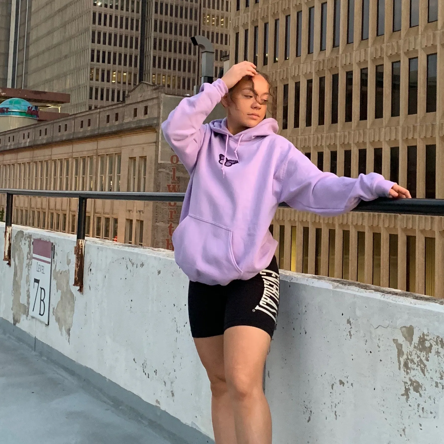 lilac butterfly hoodie (S-2XL)