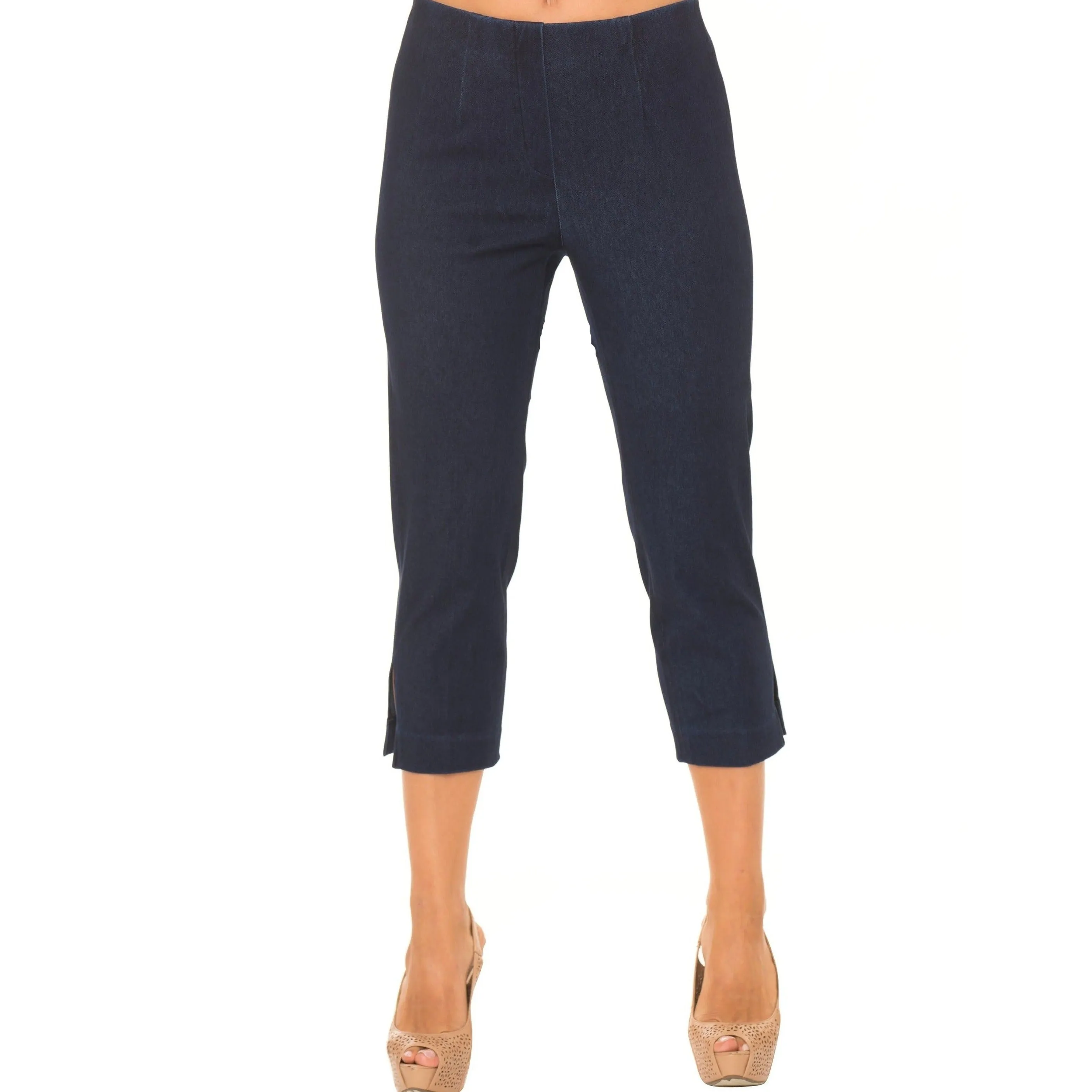 Lior Paris "Sidney" Pull-On Capri in Dark Denim Blue - Sidney-DDN