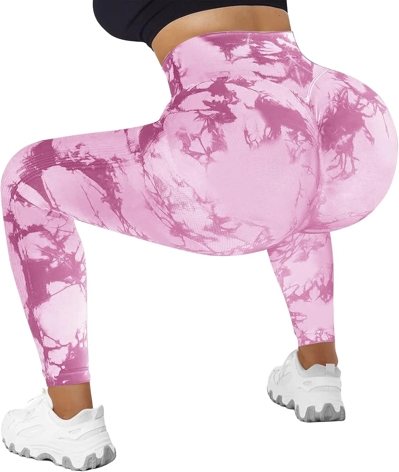 Litthing Scrunch Butt Leggings, Tie Dye Seamless Leggings for Women, Butt Lifting Workout High Waist Yoga Pants