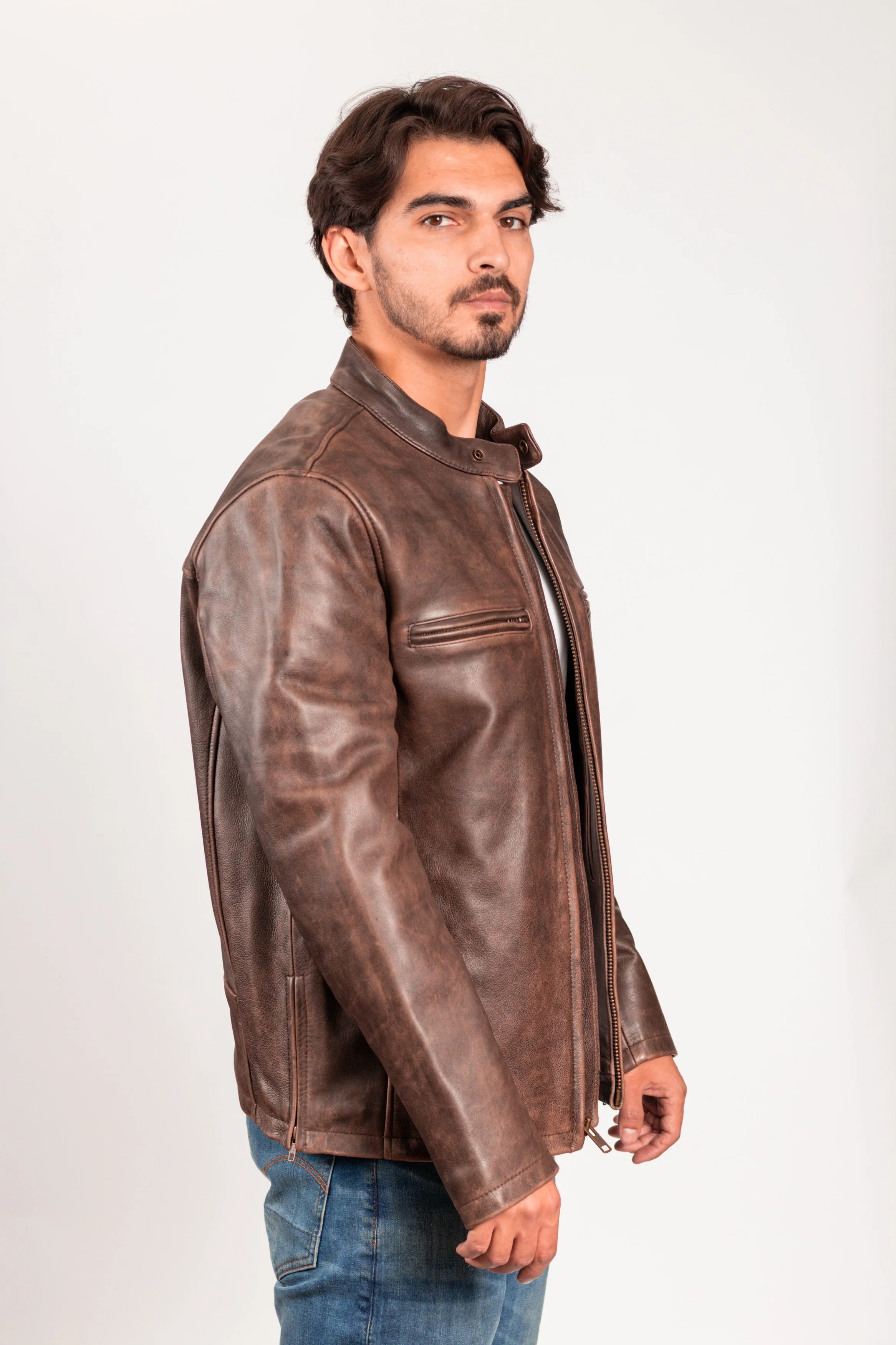 Maine Mens Leather Jacket