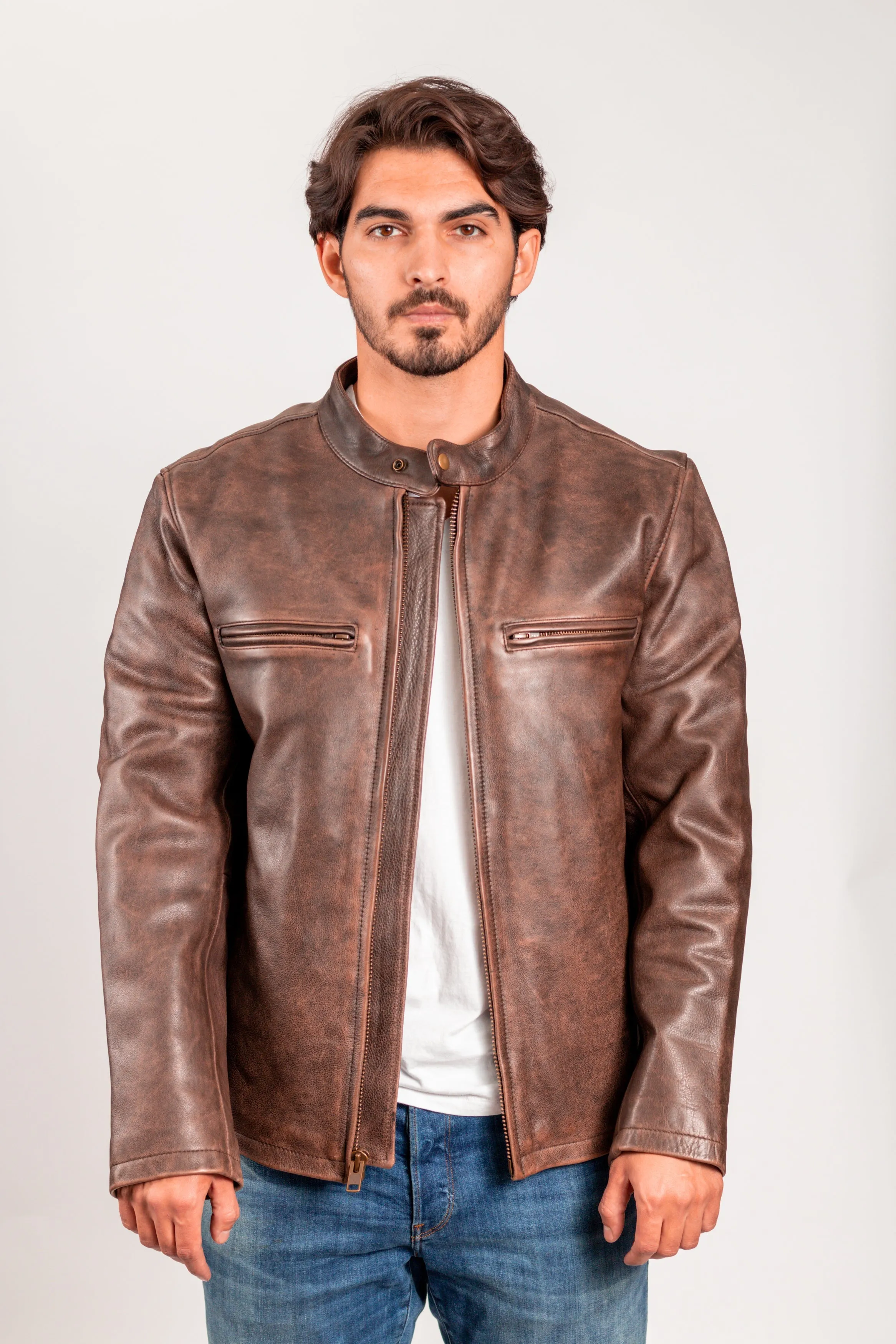 Maine Mens Leather Jacket