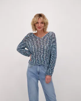 Marled Crochet Sweater