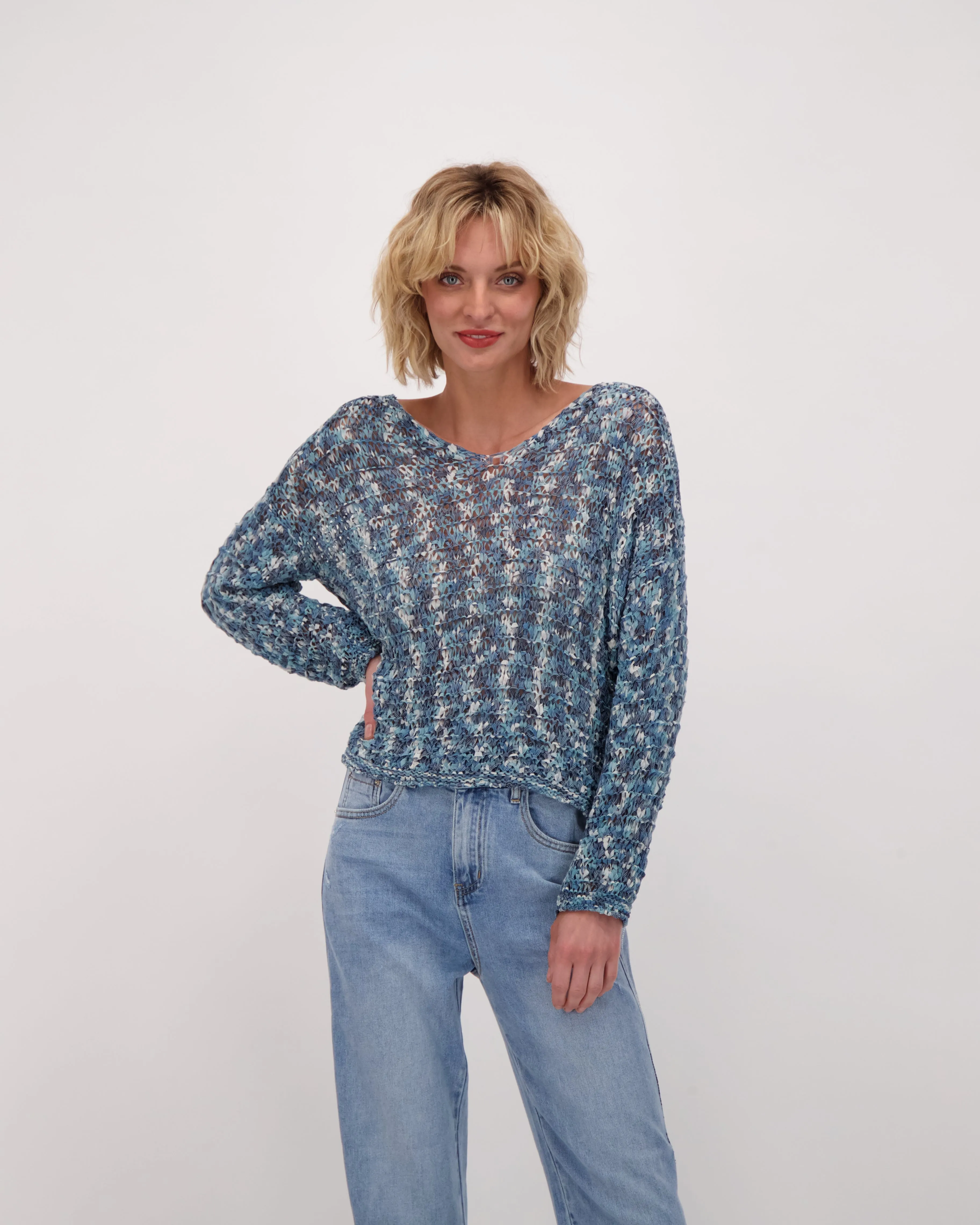 Marled Crochet Sweater